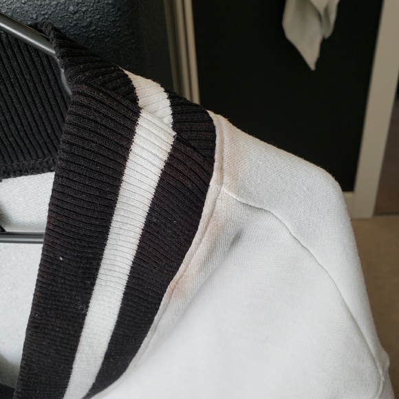 white/black tunic varsity sweater - Picture 4 of 4